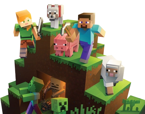 An image of Minecraft servers with a character from this game