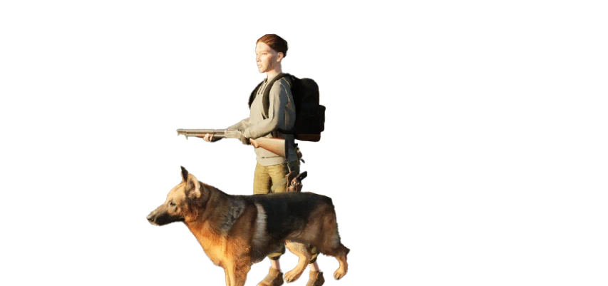 An image of a Derelicts Hunter and Dog