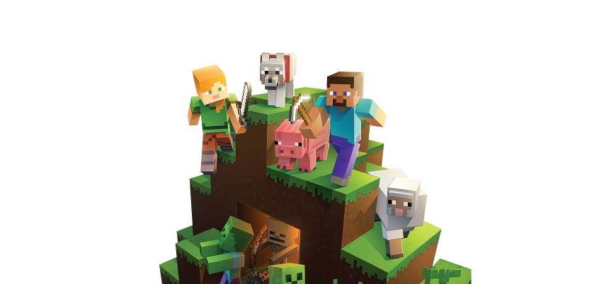 An image of Minecraft servers with a character from this game