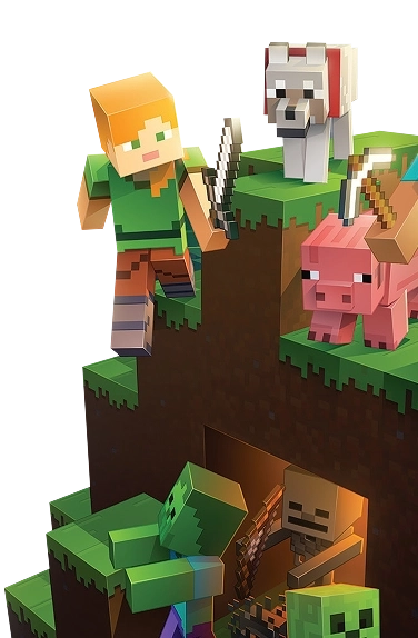 An image of Minecraft servers with a character from this game