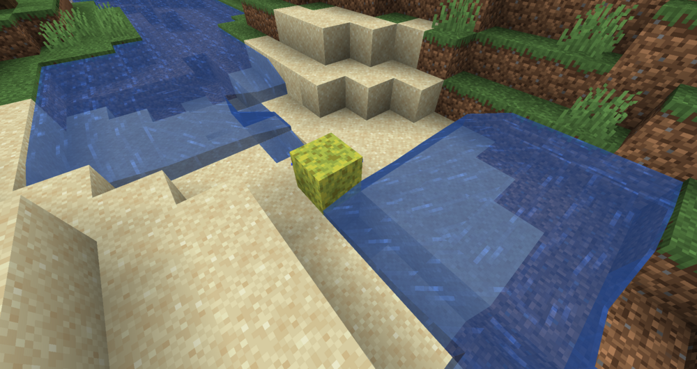 Sponge draining water