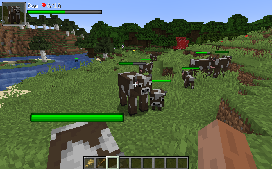 Cows With Health Bars