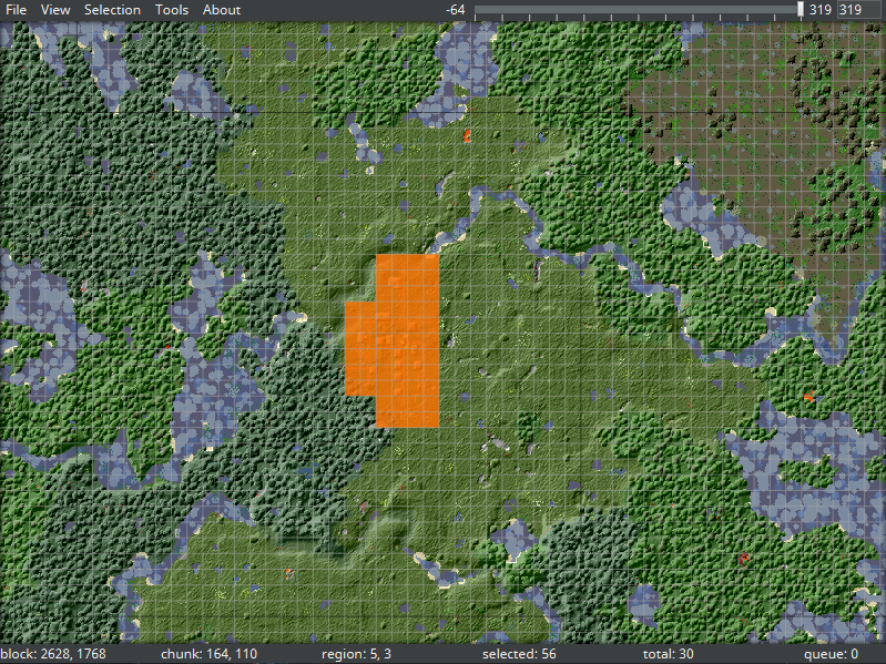 Village of selected chunks.