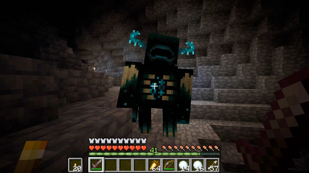 Minecraft Wiki Screenshot: Battling the Warden
