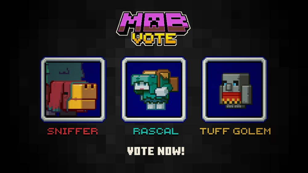 RELEMBRE OS MOBS QUE PARTICIPARAM DA VOTAÇÃO DO MINECRAFT EM 2019