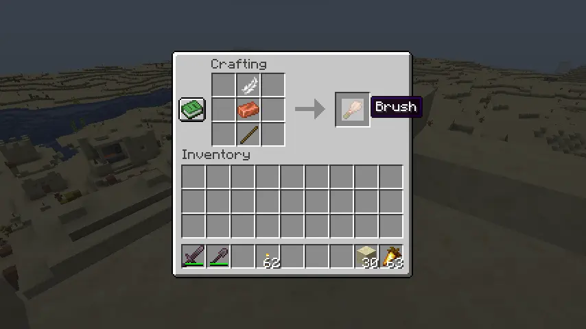 Minecraft 1.20 Archeology Guide: Crafting a Brush Screenshot