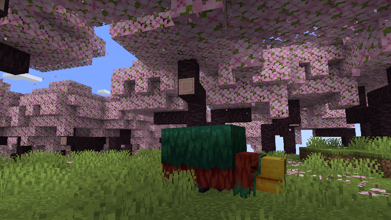 Sniffer in Cherry Blossom Biome Screenshot
