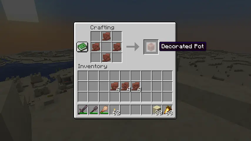 Minecraft 1.20 Archeology Guide: Crafting pottery Screenshot