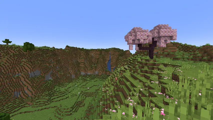 Cliffside Cherry Blossom Biome Example