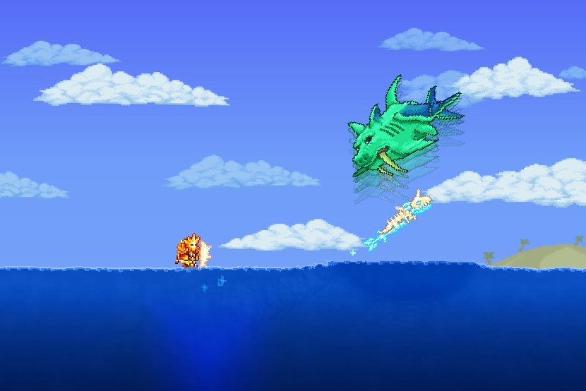 Terraria Duke Fishron Fight