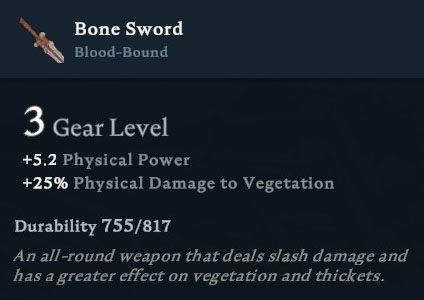 Bone Sword Weapon