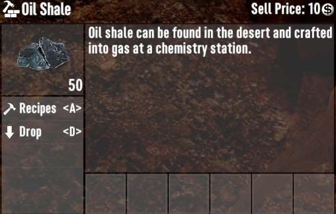 7 Days to Die Oil Shale Recipes