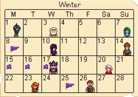 Stardew Valley Winter Events