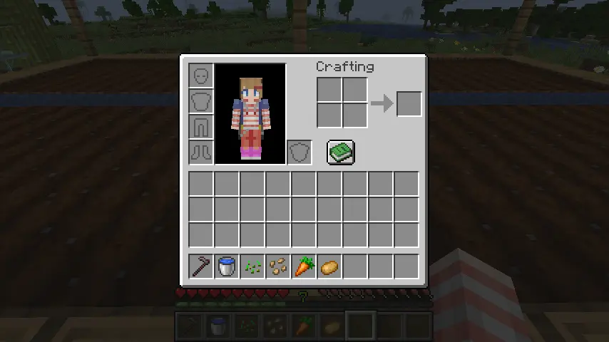 Minecraft 1.20 Farming Guide Screenshot: Inventory With Starting Items