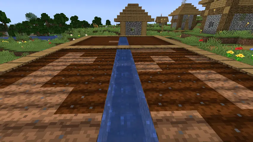 Minecraft 1.20 Farming Guide Screenshot: Example Farm Layout