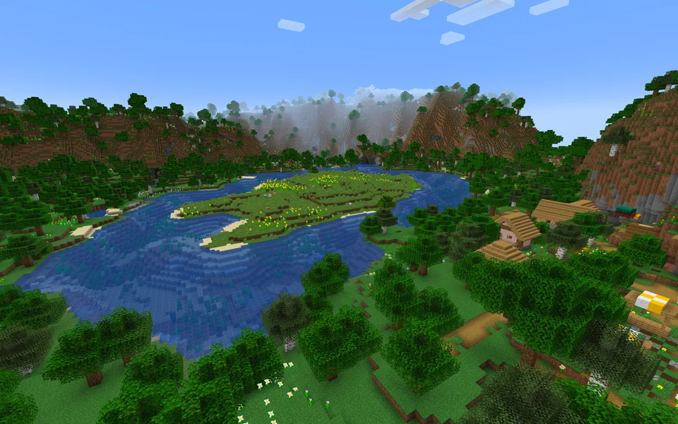 Minecraft 1.20 Seeds: Flower Forest Lakeside