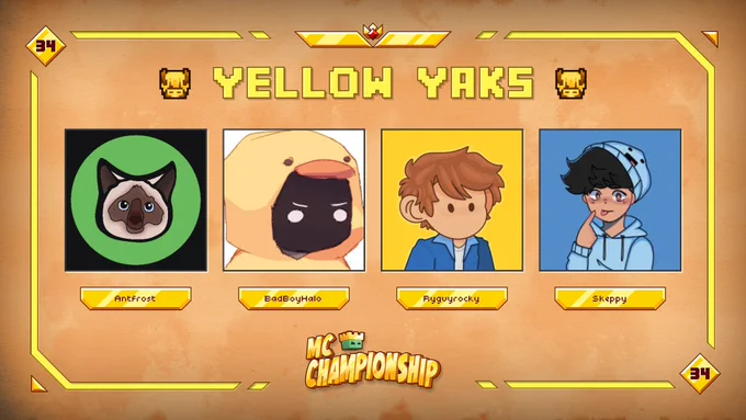 MCC 34 Teams: Yellow Yaks