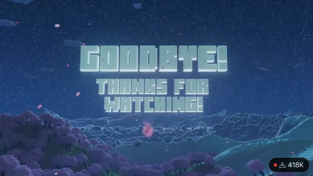 Minecraft Live 2023 Goodbye Image