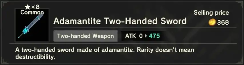 Craftopia Adamantite Two-Handed Sword