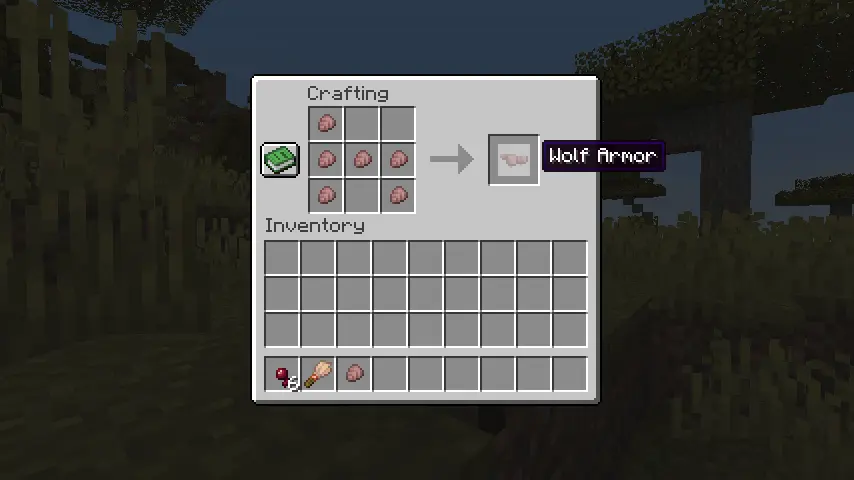 Minecraft Wolf Armor Recipe