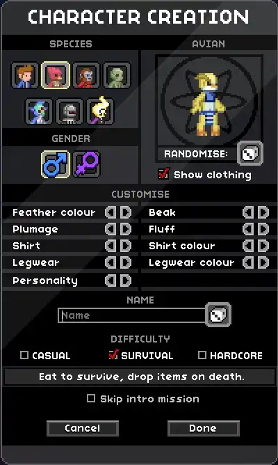 Starbound Avian