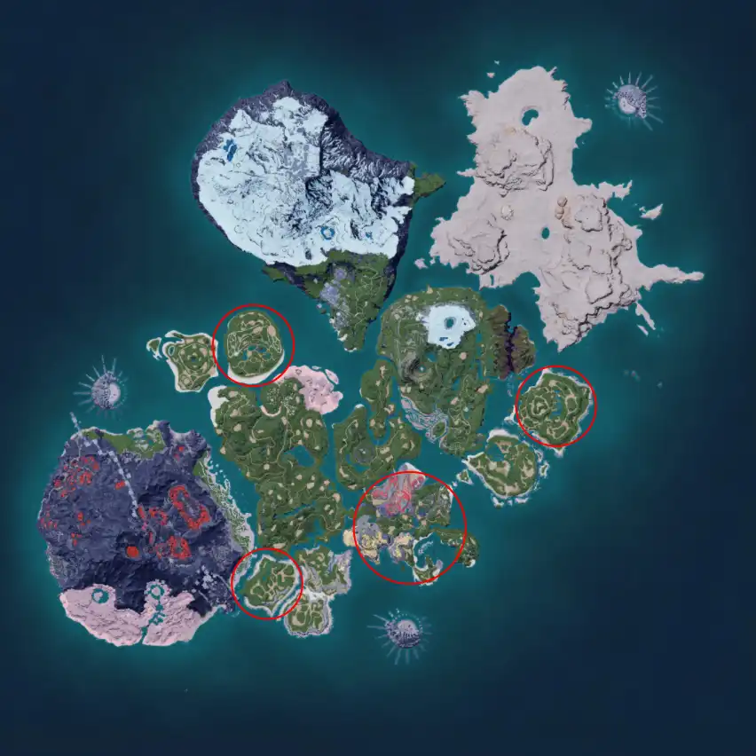 Palworld-Daedream-Locations