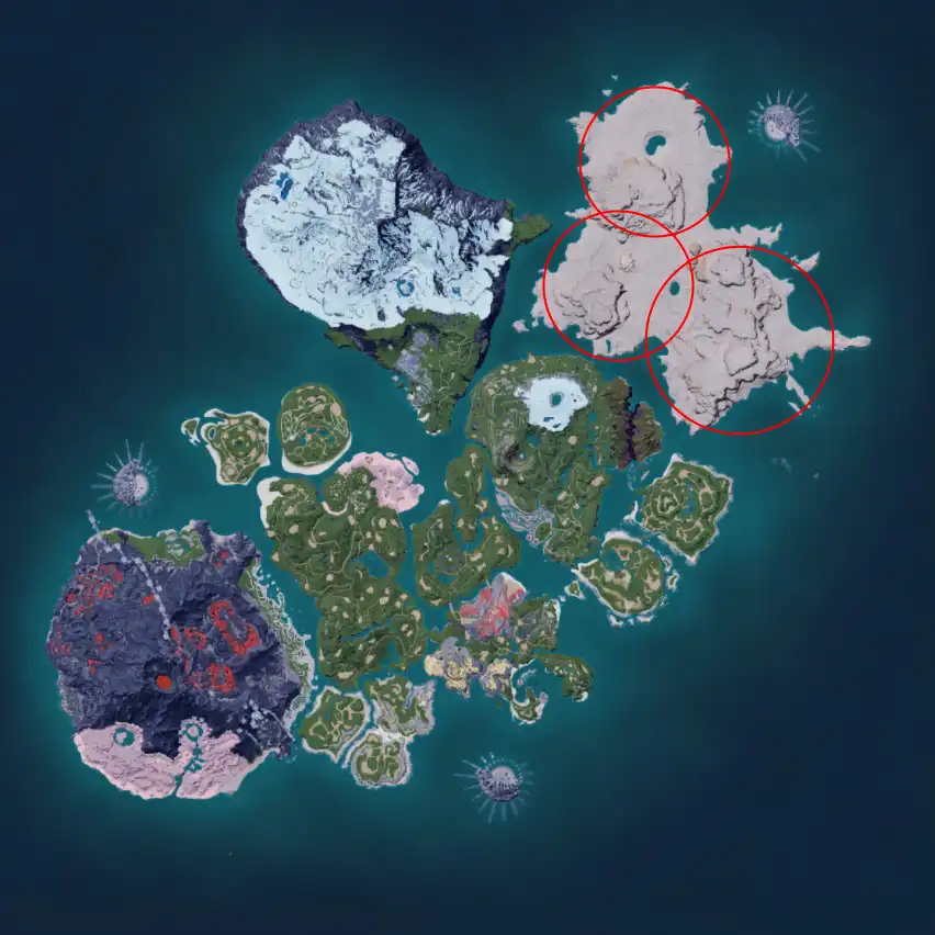 Palworld Dinossom Lux Locations