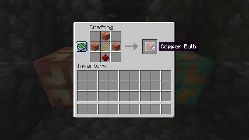 Minecraft 1.21 Copper Bulb Crafting Recipe Screenshot
