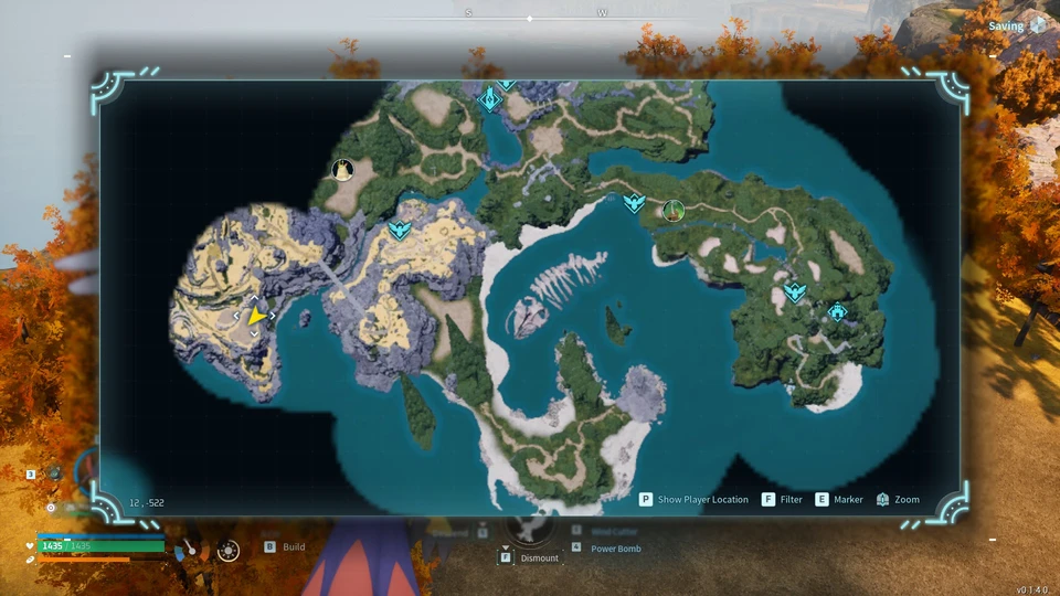 Palworld Ore Base Location on Map Screenshot
