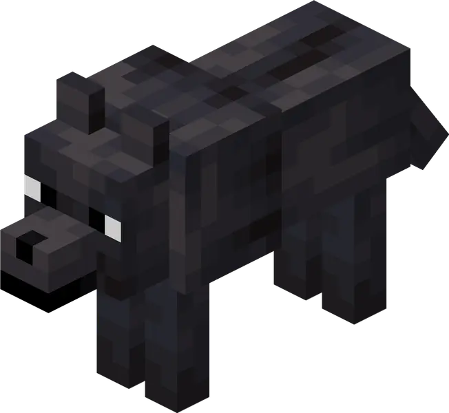 Minecraft Black Wolf