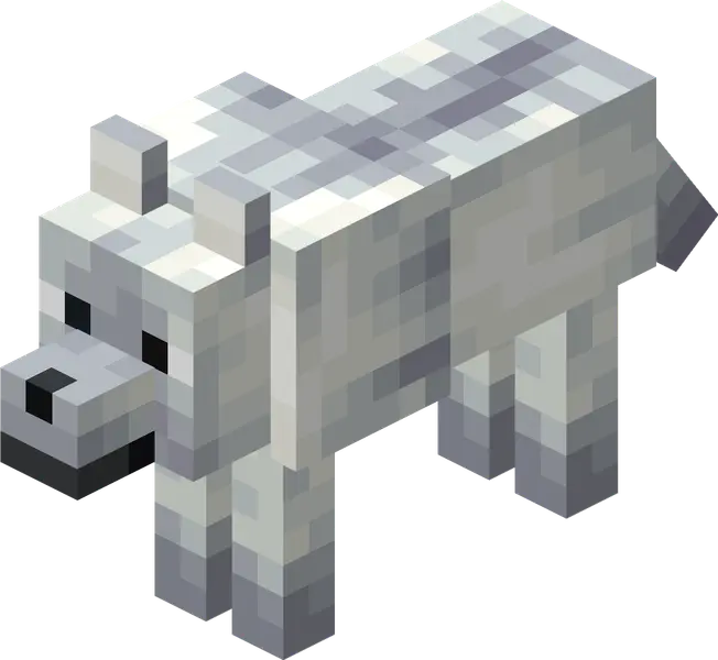 Minecraft Snowy Wolf