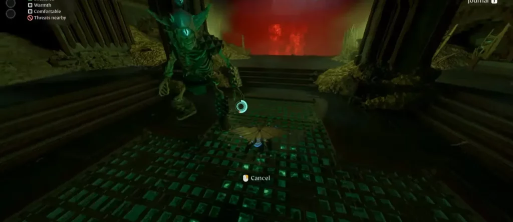 Screenshot of a Hollow Cyclops boss in Enshrouded