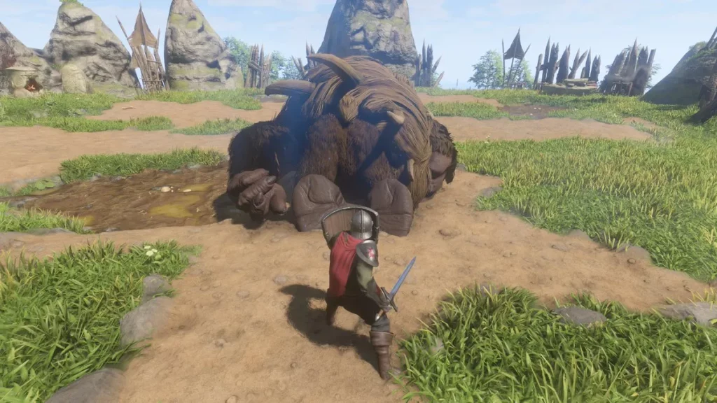 Screenshot of a defeated Vukah Brawler in Enshrouded