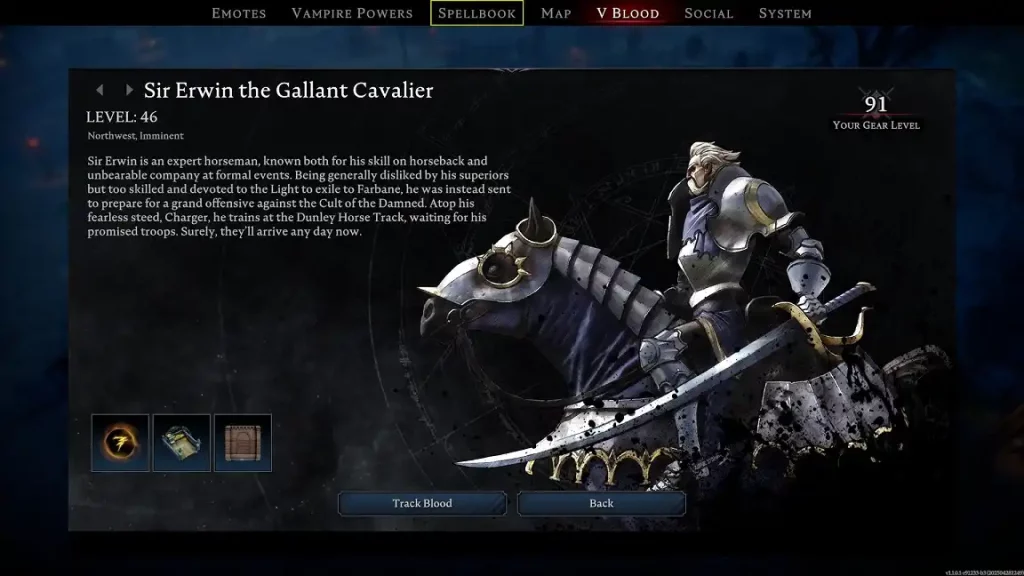 V Rising Sir Erwin the Gallant Cavalier