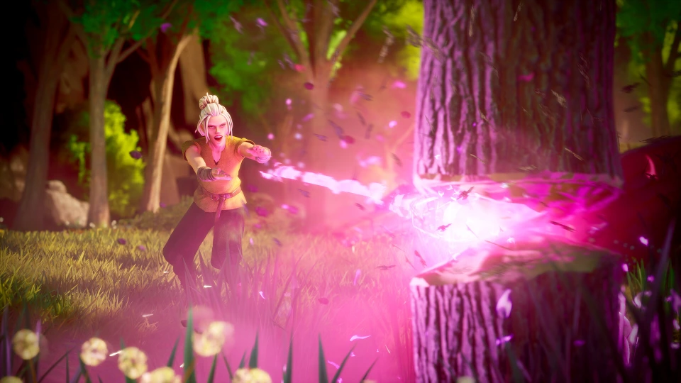 RuneScape: Dragonwilds magical tree chopping