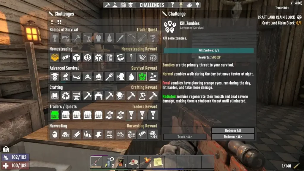 7 Days to Die Challenge Rewards