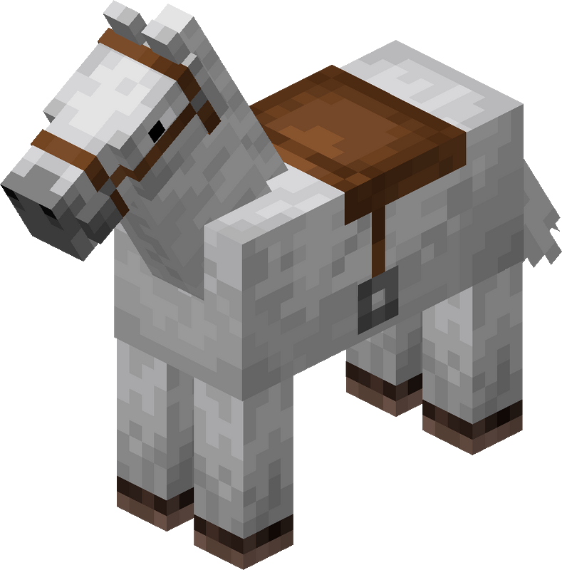 Minecraft Mount Guide: Horse Wearing Saddle