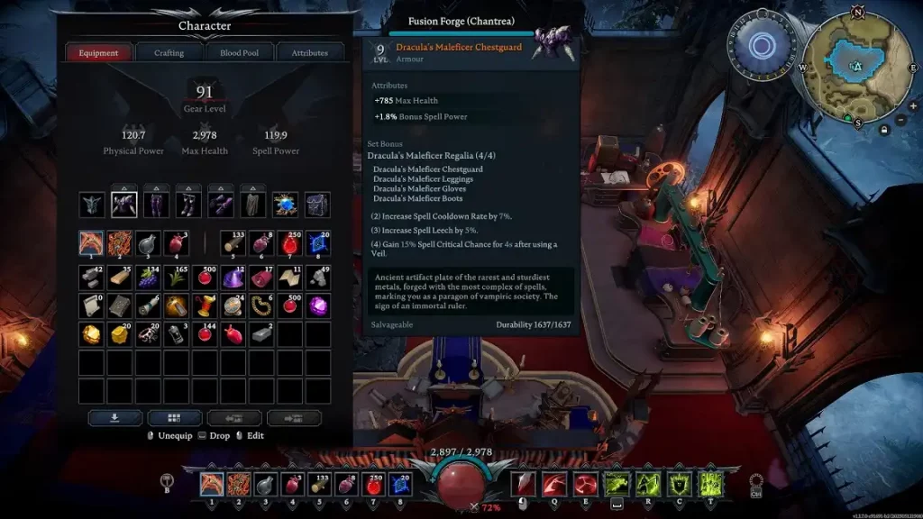 V Rising Dracula's Maleficer Chestguard