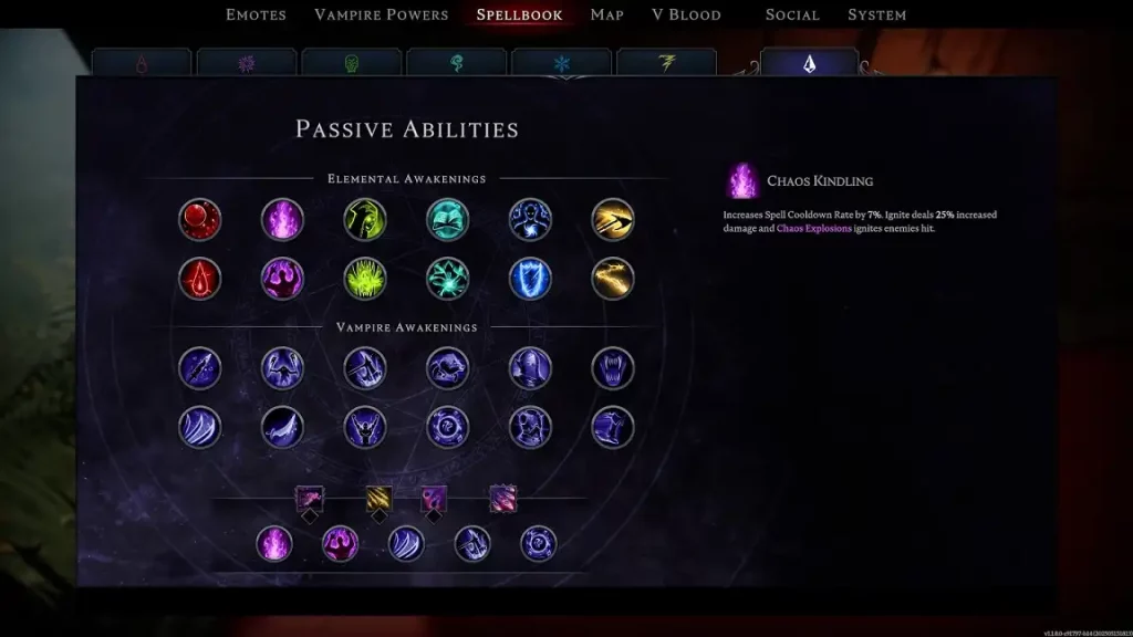 V Rising Pistol Build Passive Skills