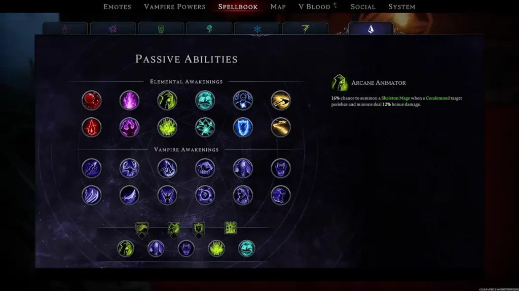V Rising Summoner Passive Abilities
