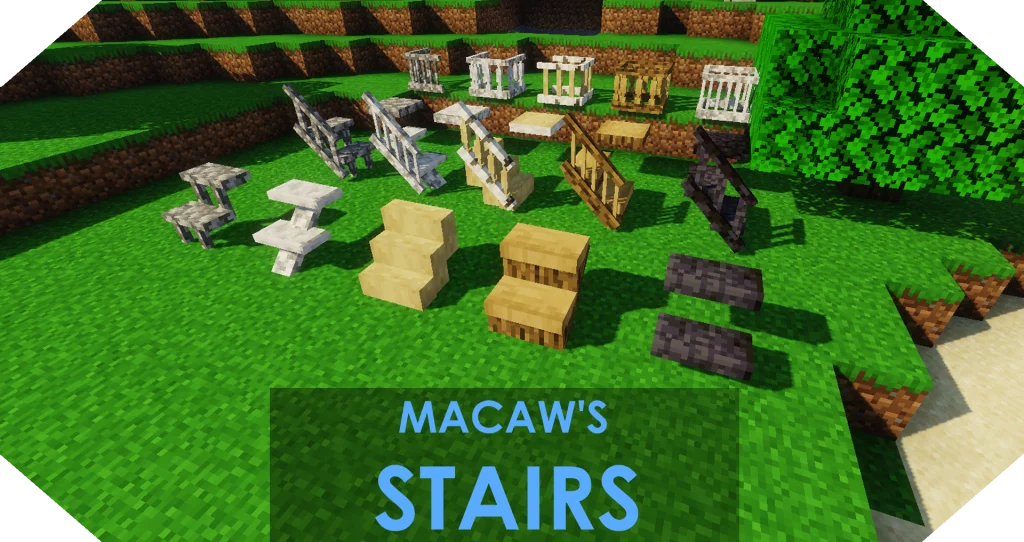 Minecraft Macaws Stairs Mod Showcase
