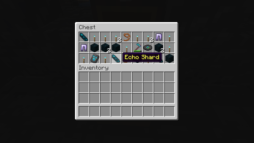 Minecraft Echo Shard Loot Screenshot