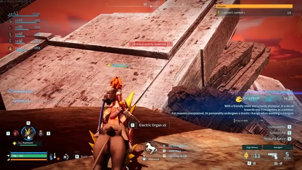 Palworld Capture Grizzbolt