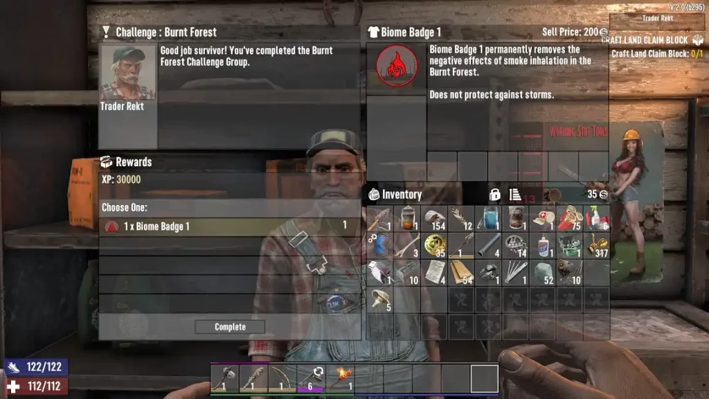7 Days to Die Burnt Forest Badge