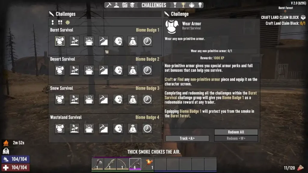 7 Days to Die Burnt Forest Challenges