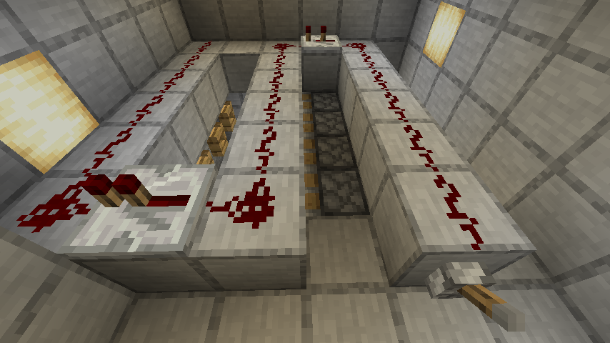 Minecraft Dripstone Fall Trap Redstone Setup Screenshot