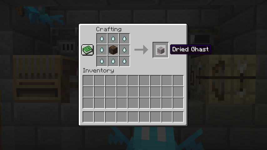 Minecraft Dried Ghast Block Recipe Screenshot
