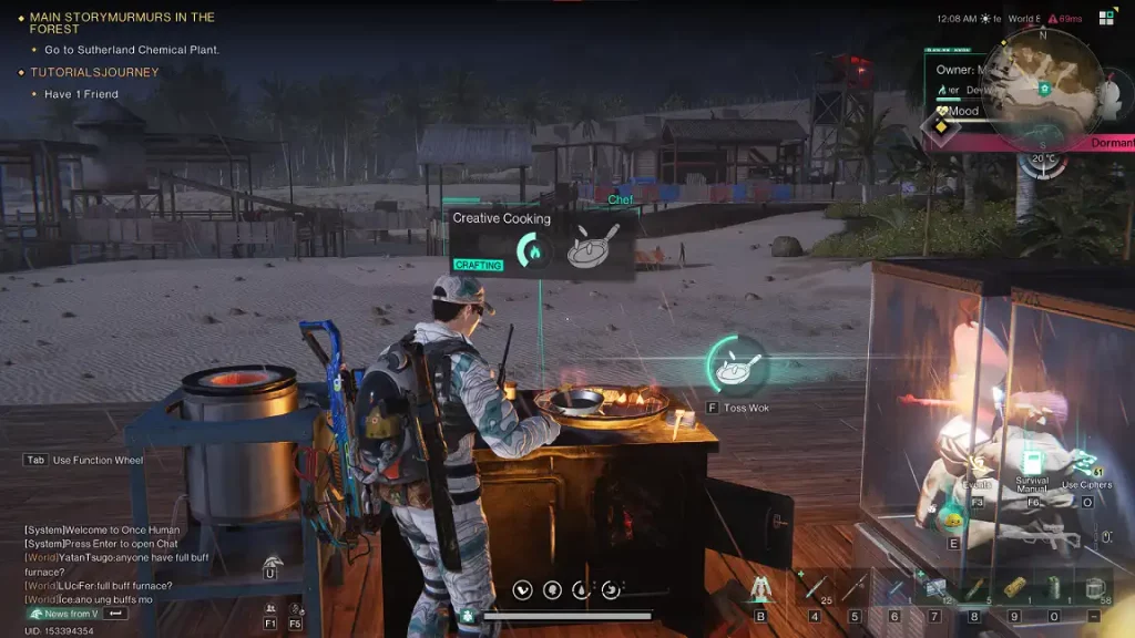 Once Human Chef Cooking