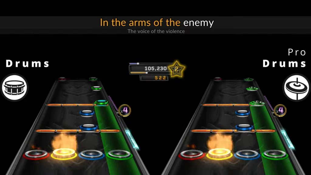Clone Hero Drums & Pro Drums gameplay screenshot