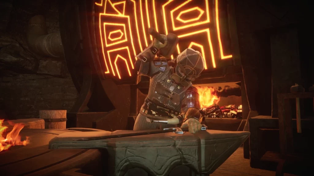 LOTR: Return to Moria blacksmithing dwarf screenshot